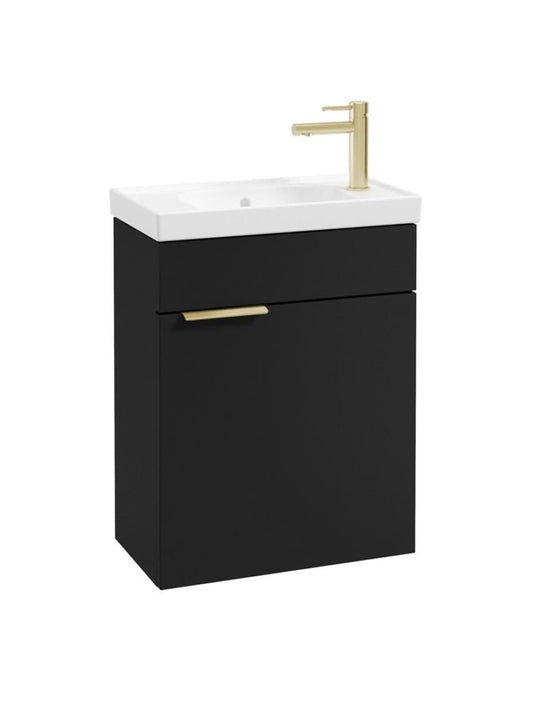 wall hung vanity unit in matt black