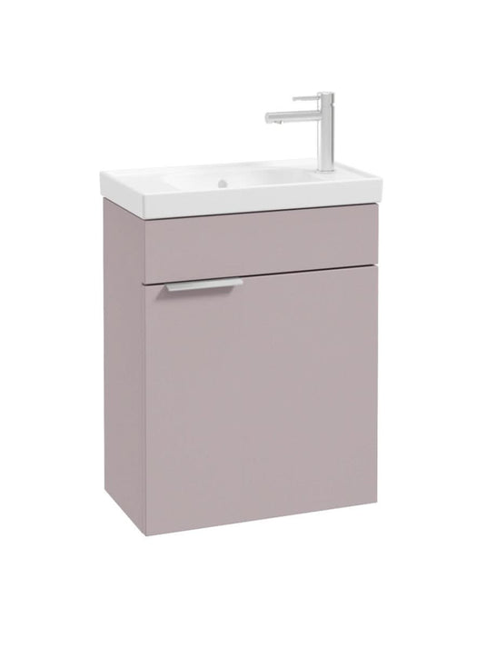 wall hung vanity unit in Matt Cashmere Pink