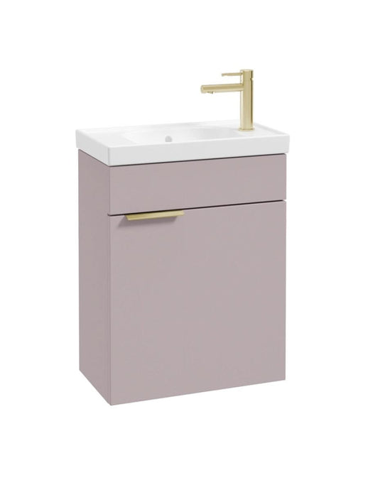 wall hung vanity unit in Matt Cashmere Pink