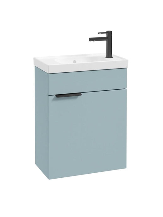 wall hung vanity unit in Matt Morning Sky Blue