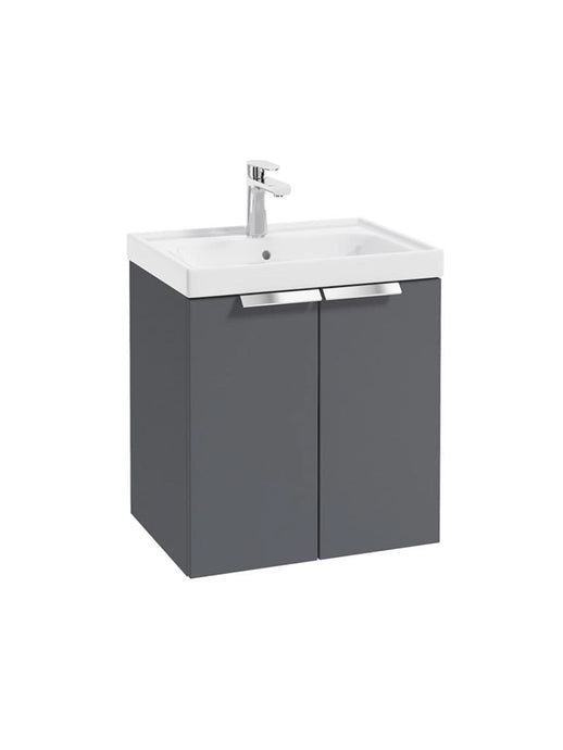 wall hung 2 door vanity unit in Matt Midnight Grey