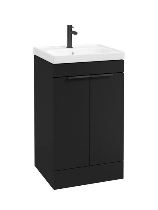 floorstanding vanity unit in matt black