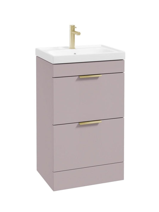 freestanding vanity unit in Matt Cashmere Pink