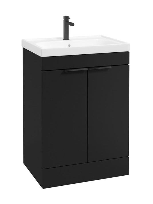 floorstanding vanity unit in Matt Black