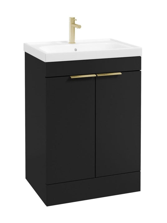 floorstanding vanity unit in matt black