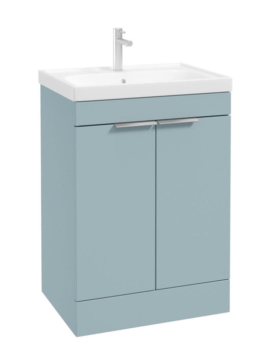 floorstanding vanity unit in Matt Morning Sky Blue