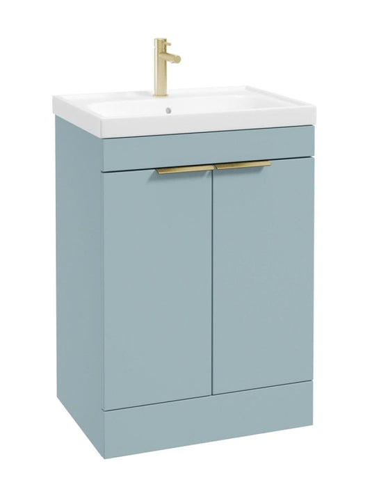 floorstanding vanity unit in Matt Morning Sky Blue