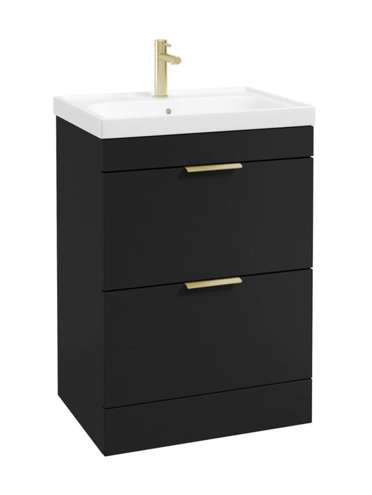 floorstanding vanity unit in matt black