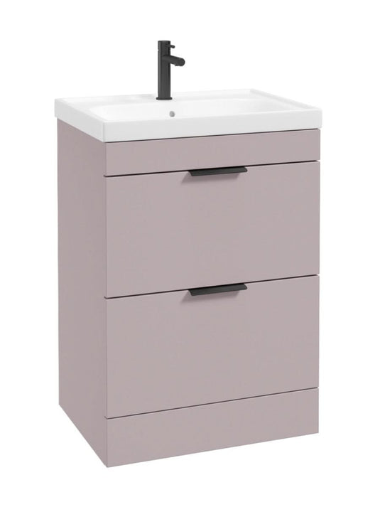 floorstanding vanity unit in Matt Cashmere Pink