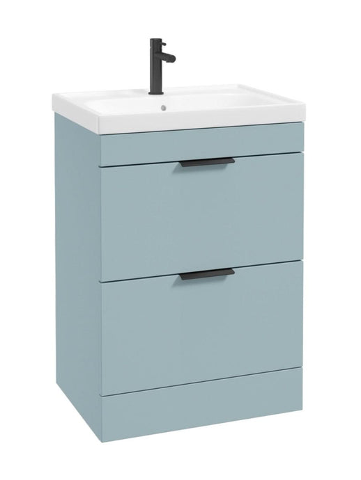 floorstanding vanity unit in Matt Morning Sky Blue