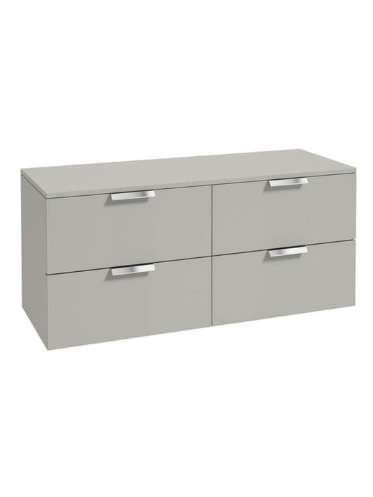 wall hung 4 drawer vanity unit in Matt Arctic Grey