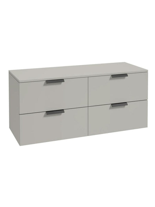 wall hung 4 drawer vanity unit in Matt Arctic Grey