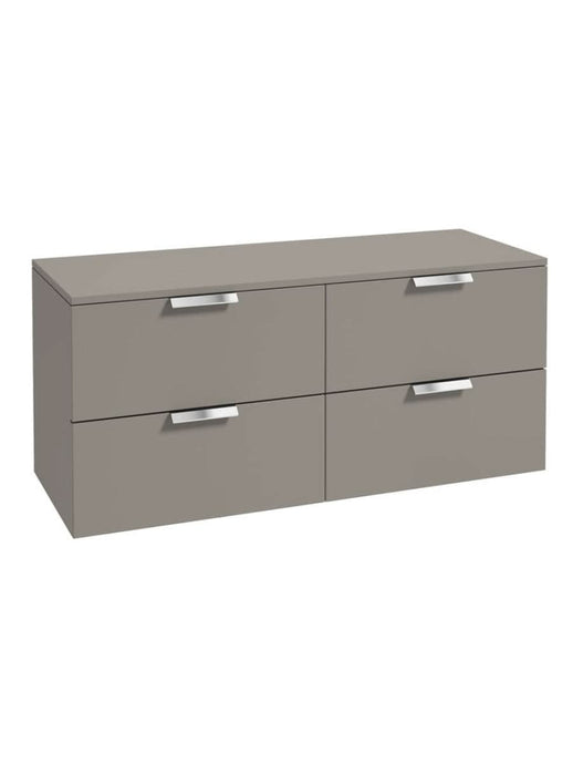 wall hung 4 drawer vanity unit in Matt Khaki