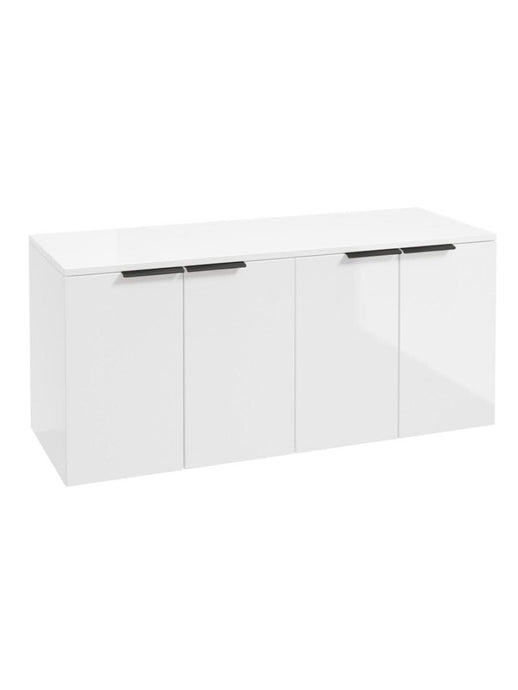 wall hung vanity unit in gloss white