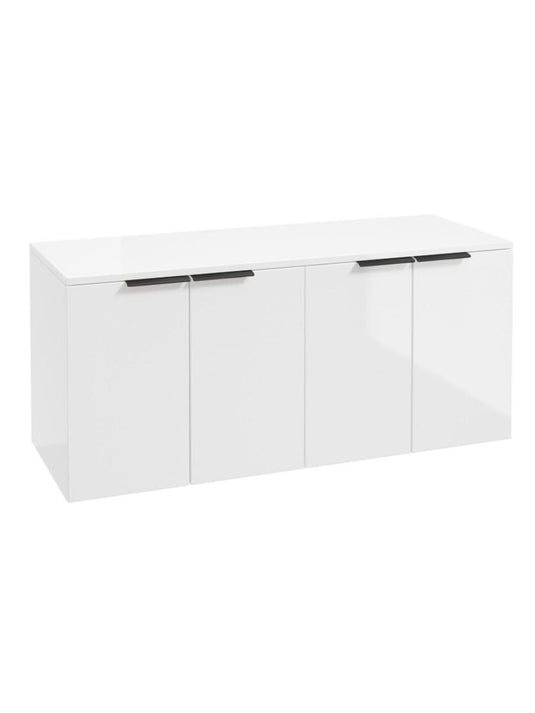 wall hung vanity unit in gloss white