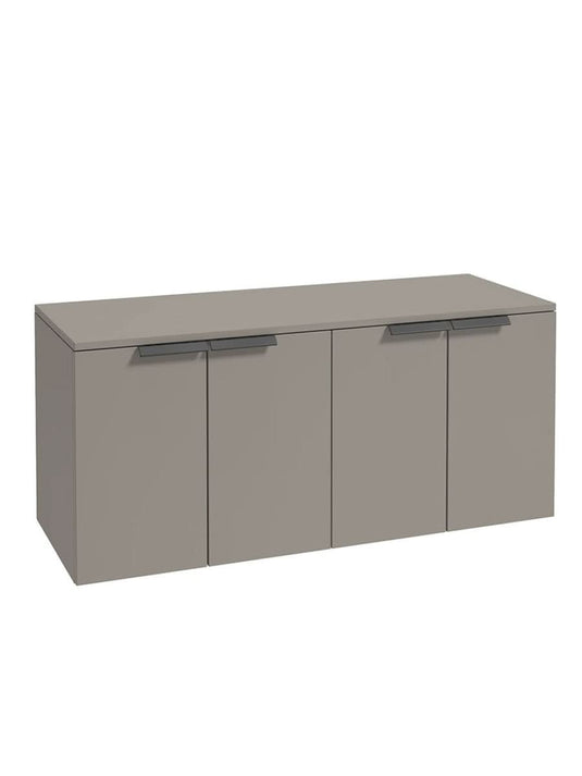 wall hung 4 door vanity unit in Matt Khaki