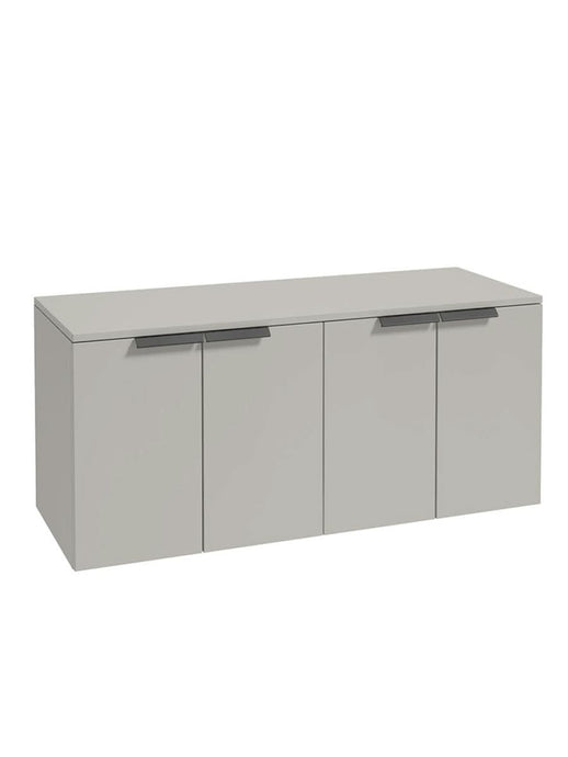 wall hung 4 door vanity unit in Matt Arctic Grey