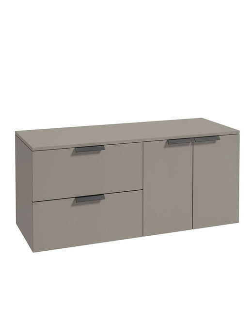 wall hung 2 door 2 drawer vanity unit in Matt Khaki