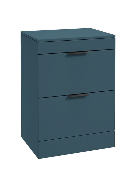 floorstanding vanity unit in Matt Ocean Blue