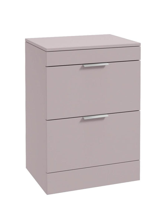 floorstanding vanity unit in Matt Cashmere Pink