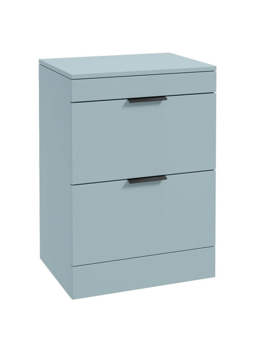 floorstanding vanity unit in Matt Morning Sky Blue