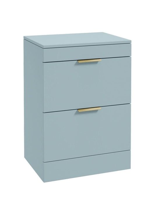 floorstanding vanity unit in Matt Morning Sky Blue