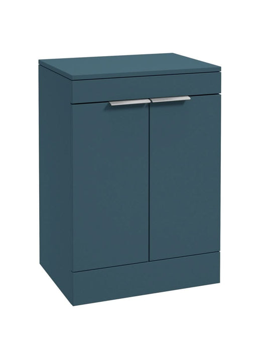 floorstanding vanity unit in Matt Ocean Blue