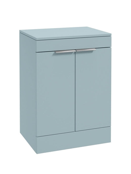 floorstanding vanity unit in Matt Morning Sky Blue