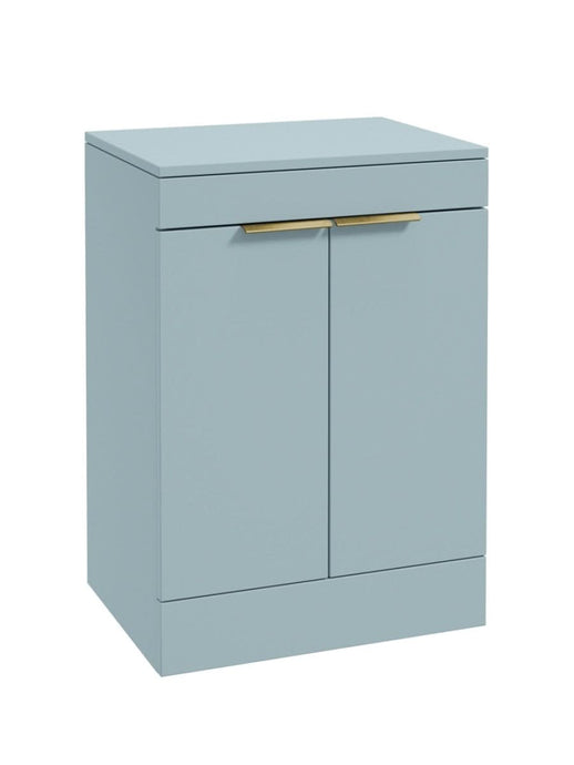 floorstanding vanity unit in Matt Morning Sky Blue