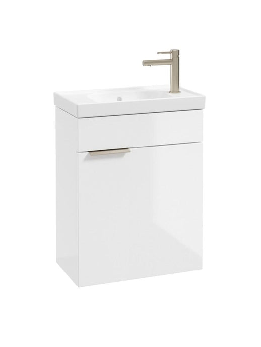 wall hung vanity unit in gloss white