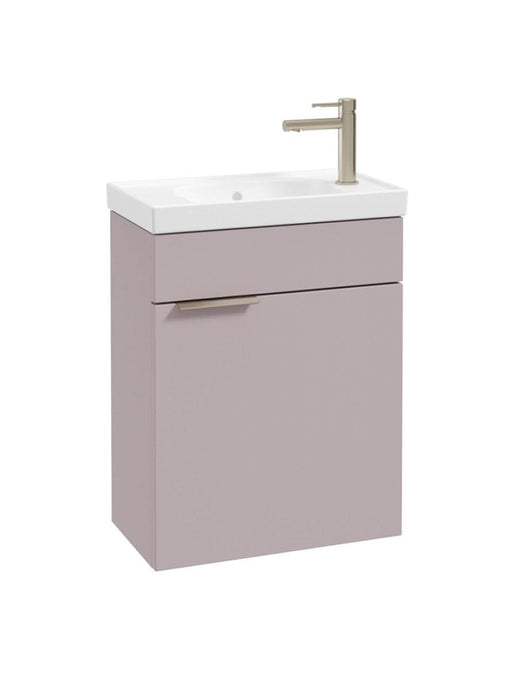 wall hung vanity unit in Matt Cashmere Pink