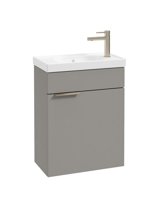 wall hung vanity unit in matt khaki