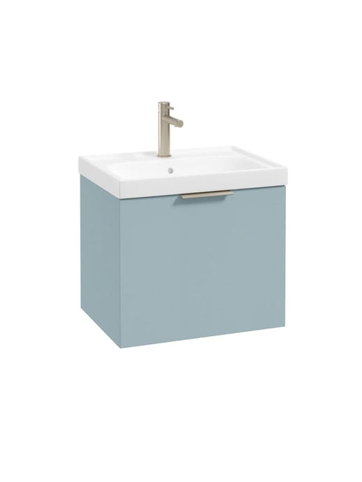 wall hung 1 drawer vanity unit in Matt Morning Sky Blue