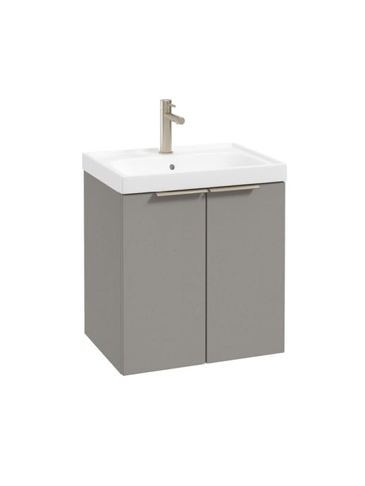 wall hung 2 door vanity unit in Matt Khaki