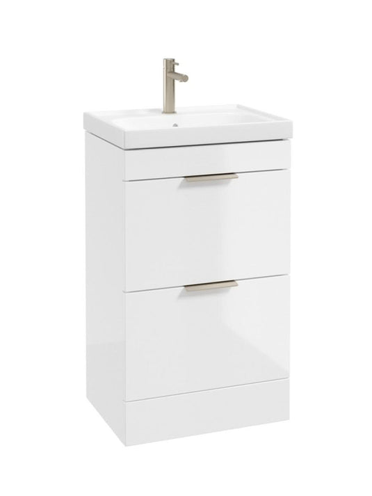 freestanding vanity unit in Gloss White