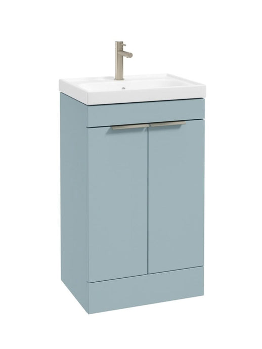 floorstanding vanity unit in Matt Morning Sky Blue