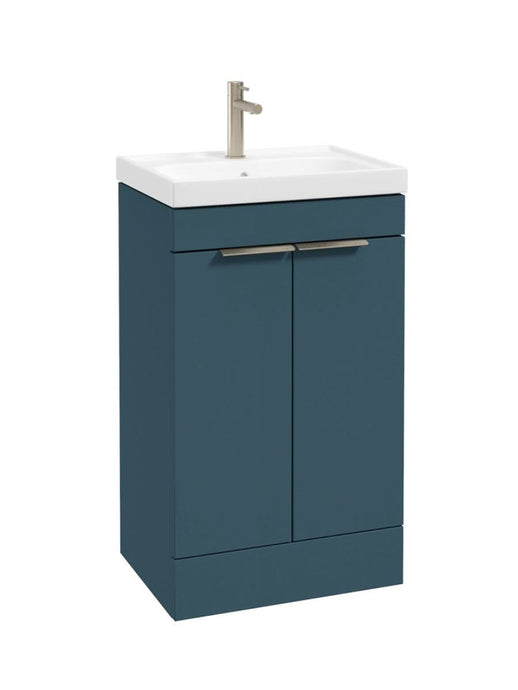 freestanding vanity unit in Matt Ocean Blue