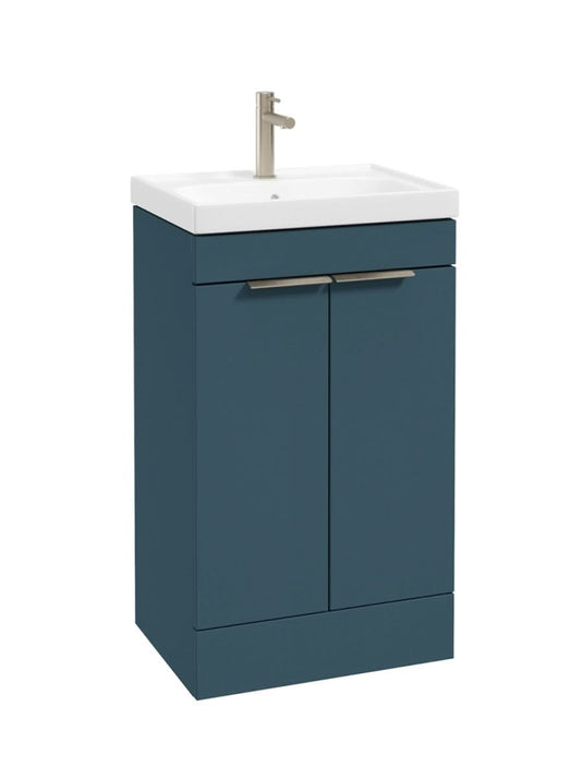 freestanding vanity unit in Matt Ocean Blue