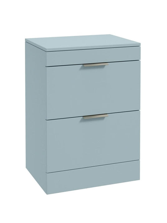 floorstanding vanity unit in Matt Morning Sky Blue