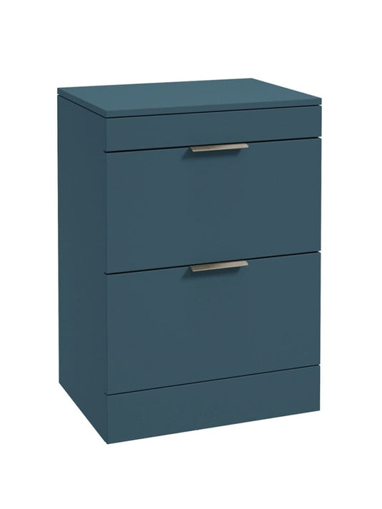 sonas stockholm floorstanding vanity unit in matt blue ocean