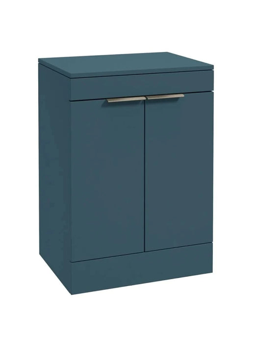 floorstanding vanity unit in Matt Ocean Blue