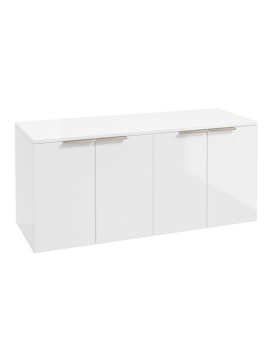 wall hung vanity unit in gloss white