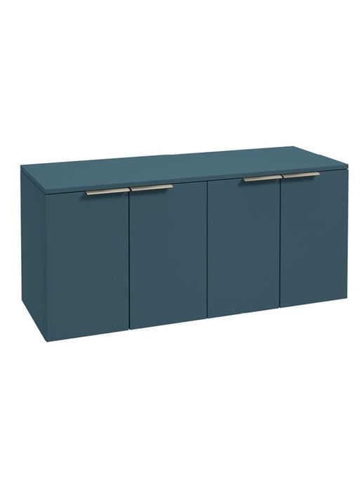 wall hung 4 door vanity unit in Matt Ocean Blue