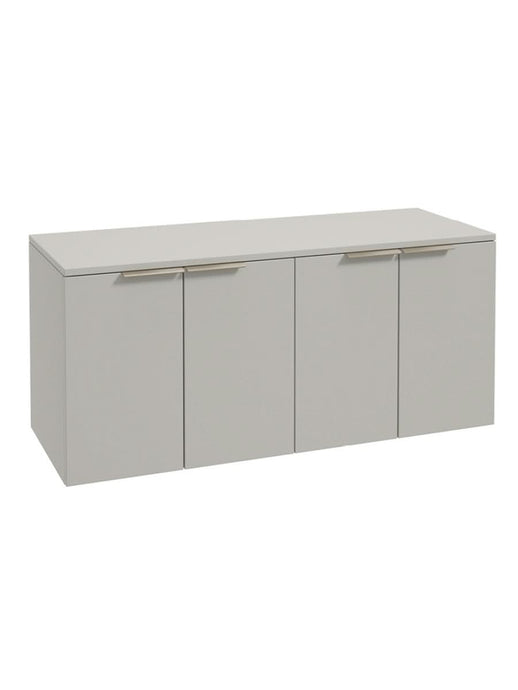 wall hung 4 door vanity unit in Matt Arctic Grey