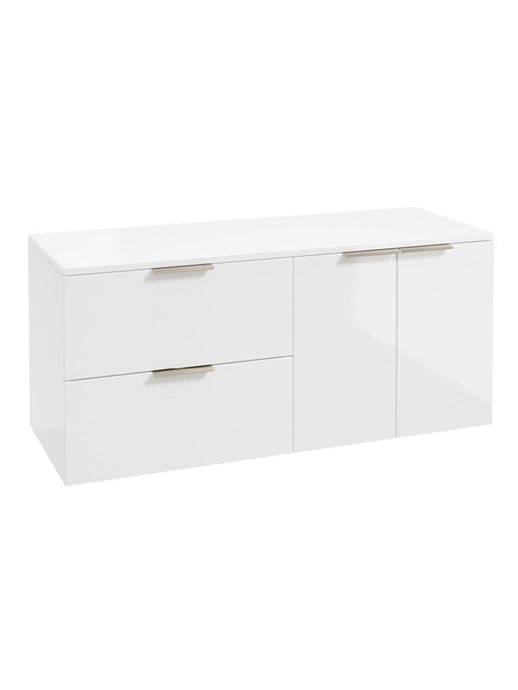 wall hung 2 door 2 drawer vanity unit in Gloss White