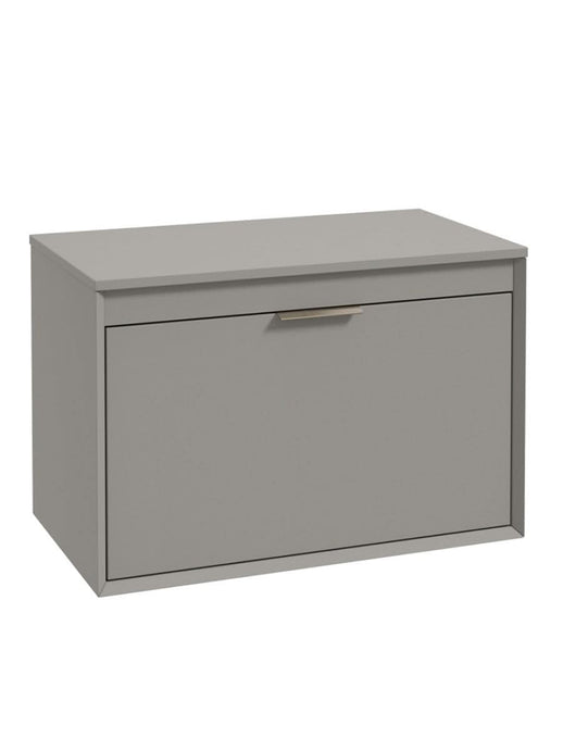 wall hung vanity unit in matt khaki