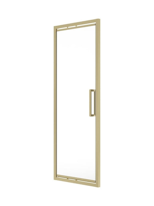 framed infold door in brushed gold