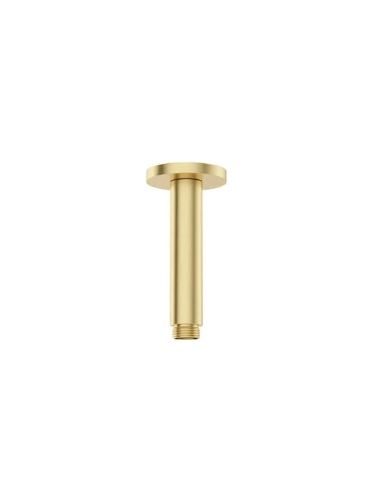 ceiling shower arm in brushed gold