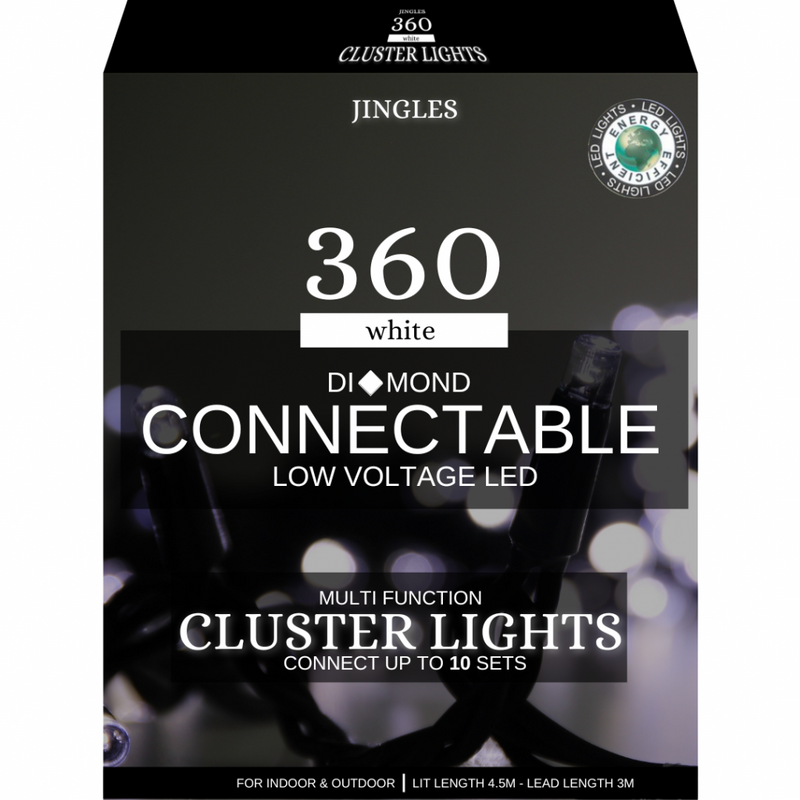 Load image into Gallery viewer, 360L Diamond LED Connectable Cluster Lights - White
