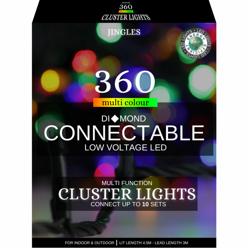 Load image into Gallery viewer, 4.5M 360L Diamond Led Connectable Cluster Light - Multicoloured
